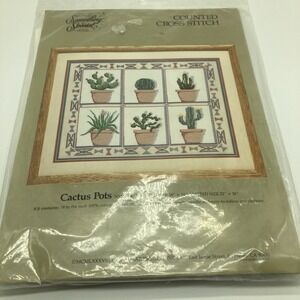 Something Special 50415 CACTUS Pots 22"x18" Counted Cross Stitch Kit Southwesten
